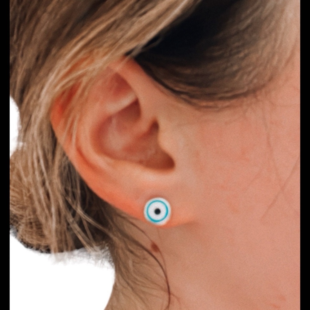 Blue Evil Eye Studs